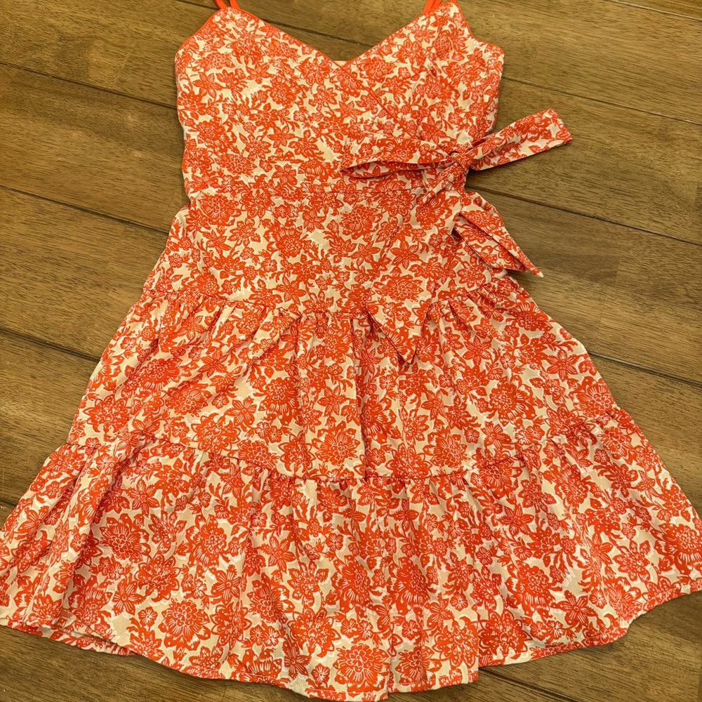 Women’s Floral Orange Sun Dress